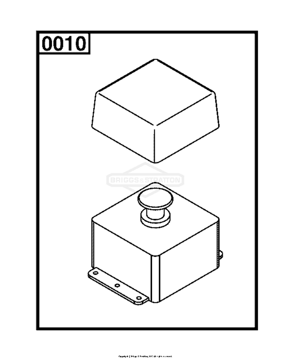 6361-00 - Estop Switch / Estop Switch Diagram and Parts List for 080023-02  Briggs and Stratton Generator